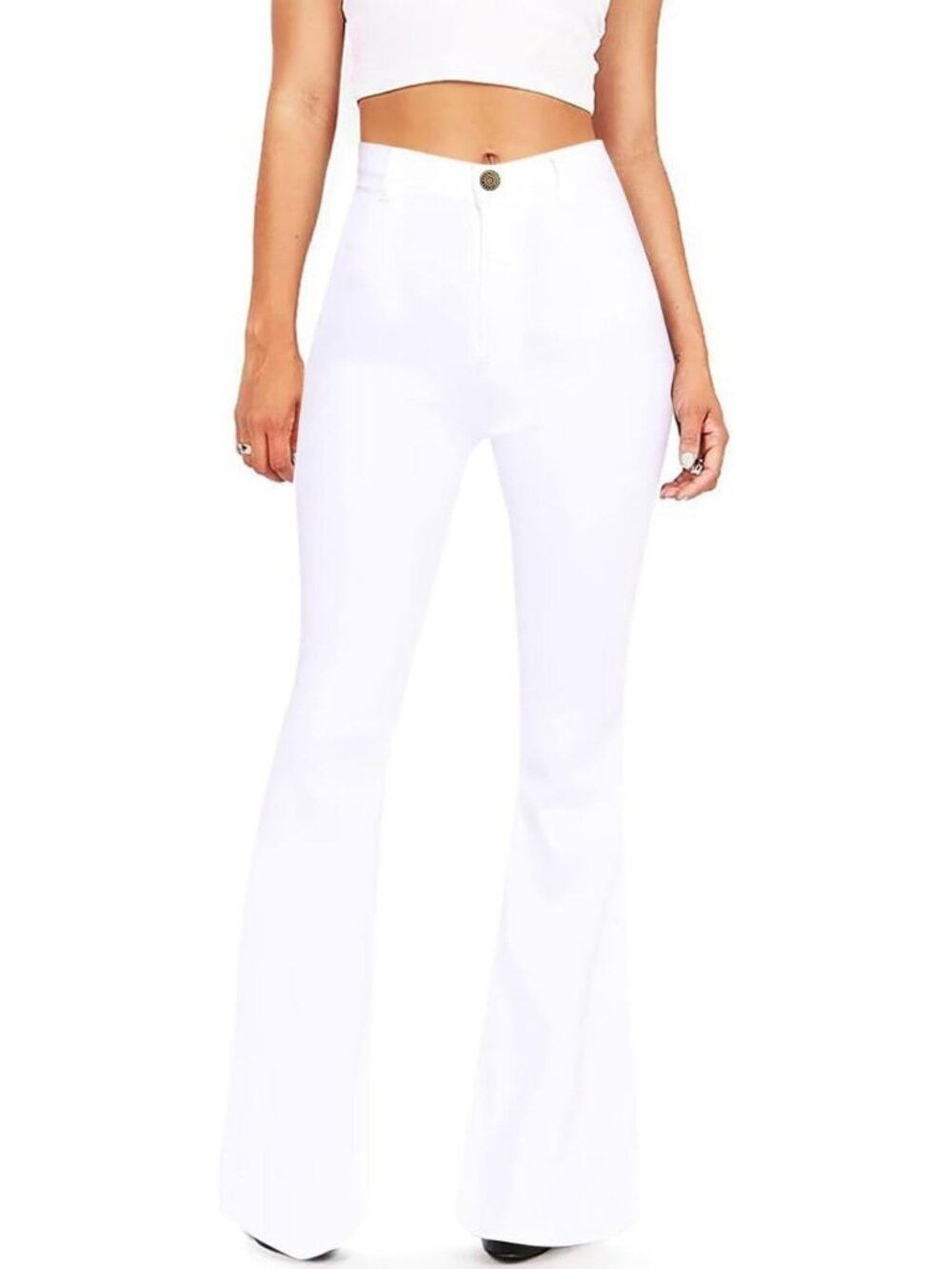 High-Waisted Flare Jeans for Women | Bootcut Bell Bottom Stretch Pants